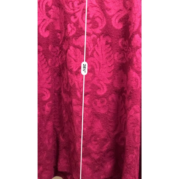 Soft Surroundings Pink Purple Jacquard Pullover Sweater Keyhole Back Shirt 2X - Picture 7 of 7